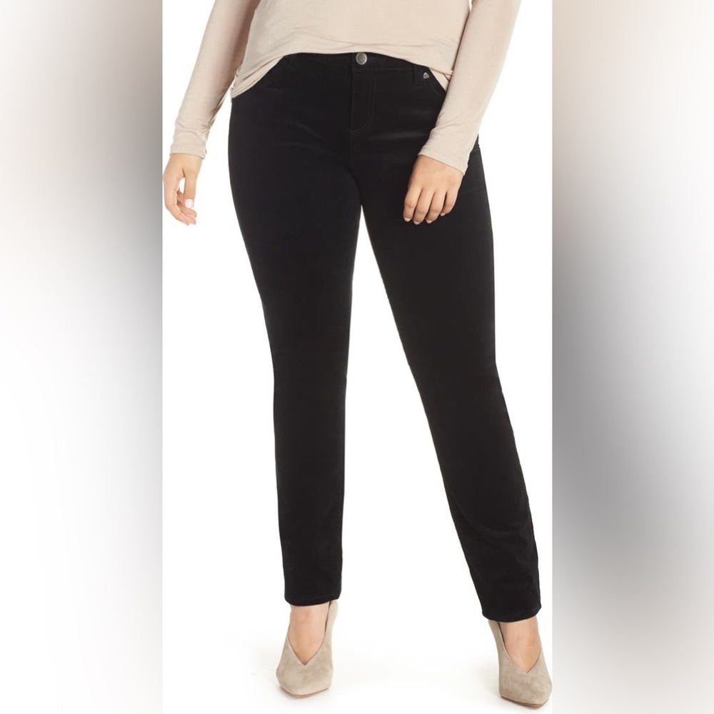 KUT from the KLOTH Diana Stretch Corduroy Skinny Pants Black Size 4